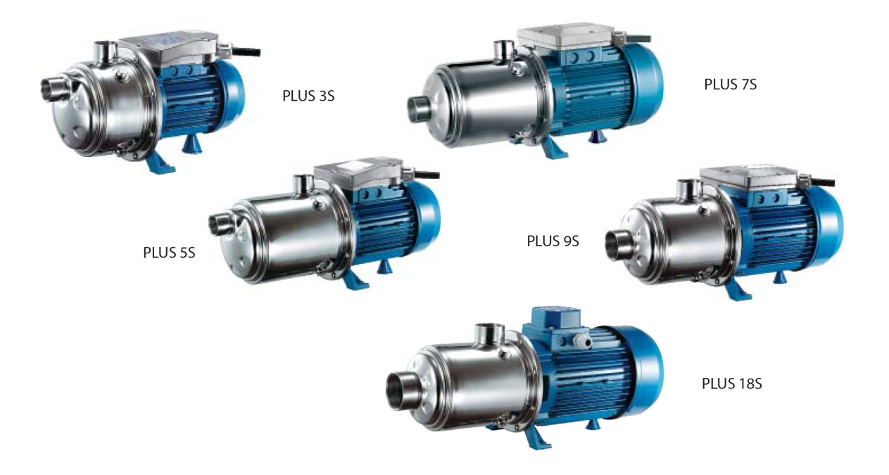 Багатоступінчастий горизонтальний насос PLUS S